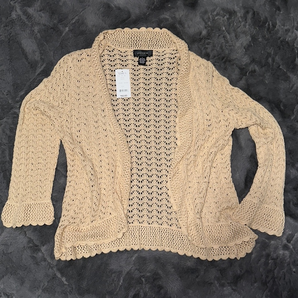 NWT Pointelle size L cardigan